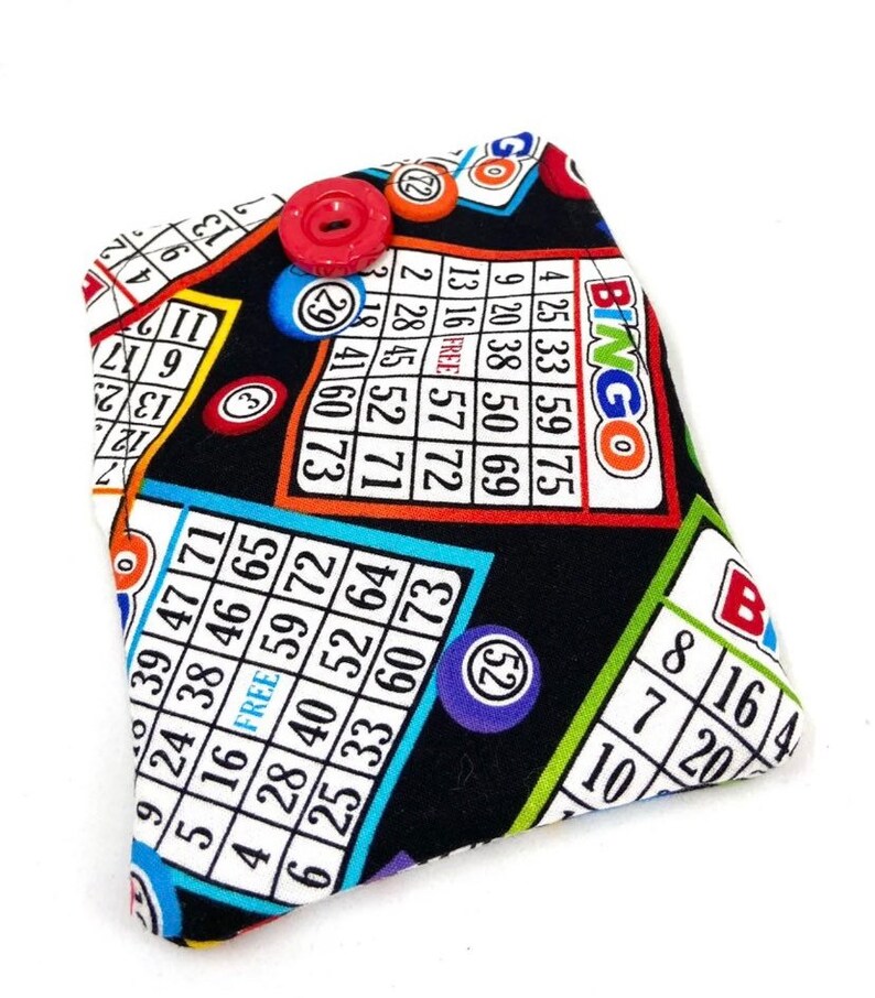Bingo Fabric Card Holder Bingo Bag Gift Credit Card Case Etsy