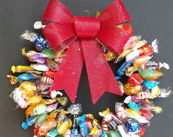 Hard Candy Wreath With Chocolate Truffles Etsy