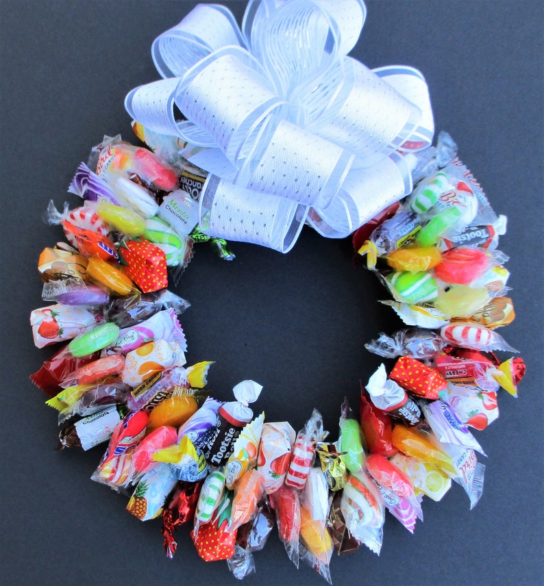 Mixed Hard Candy Wreath Food Gifts Etsy