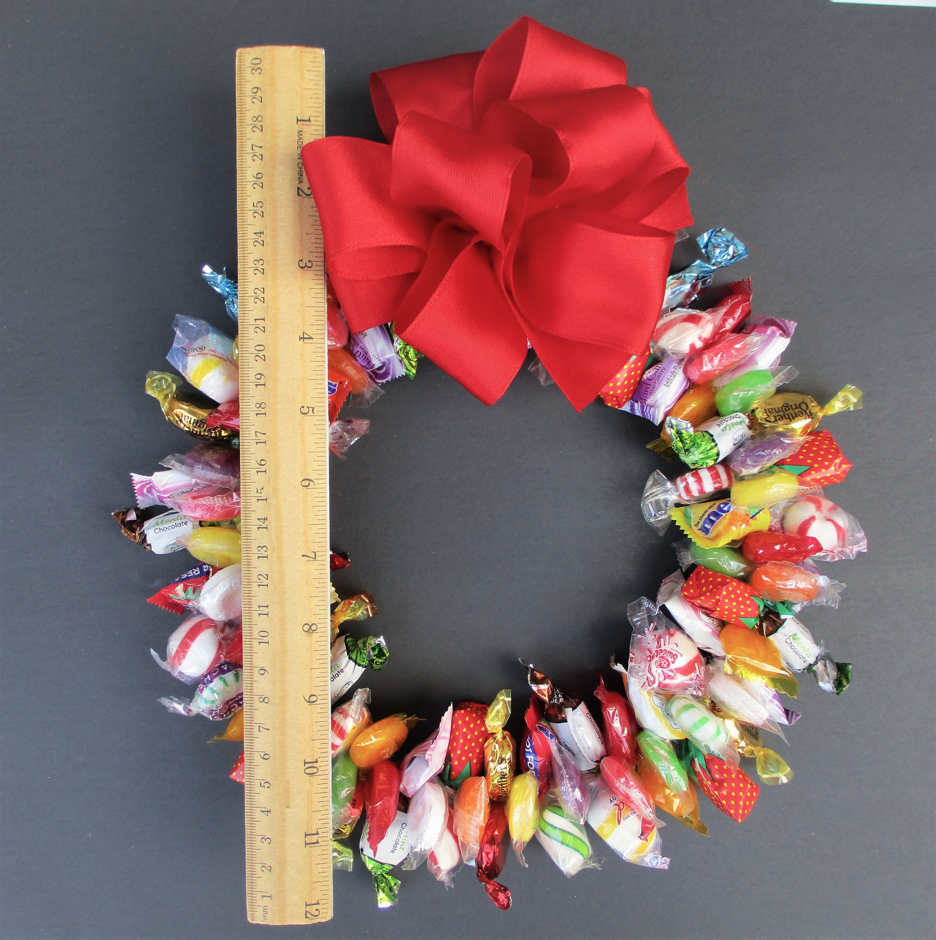 Mixed Hard Candy Wreath Food Gifts Client Etsy
