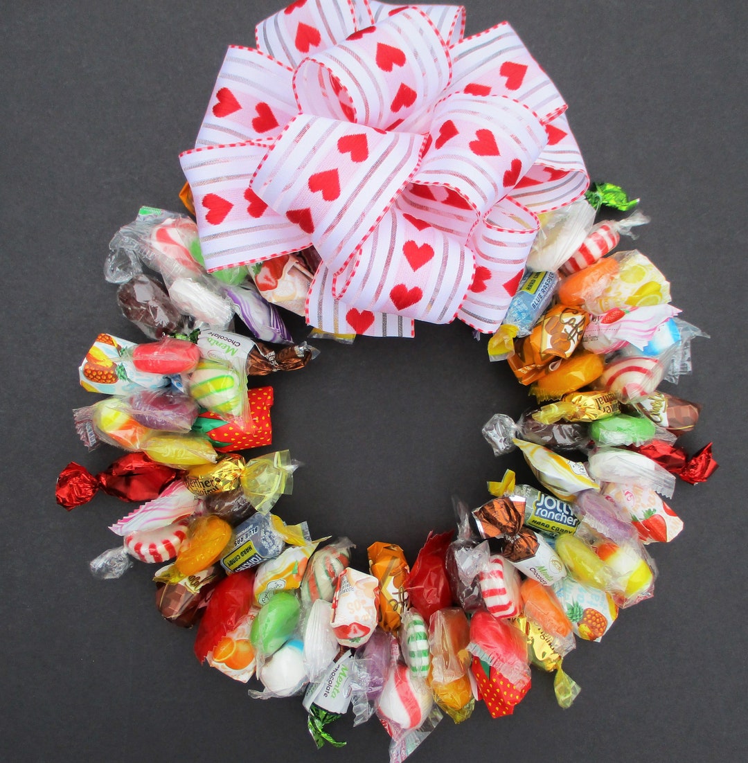 Hard Candy Wreath With Chocolate Truffles Mixed Etsy
