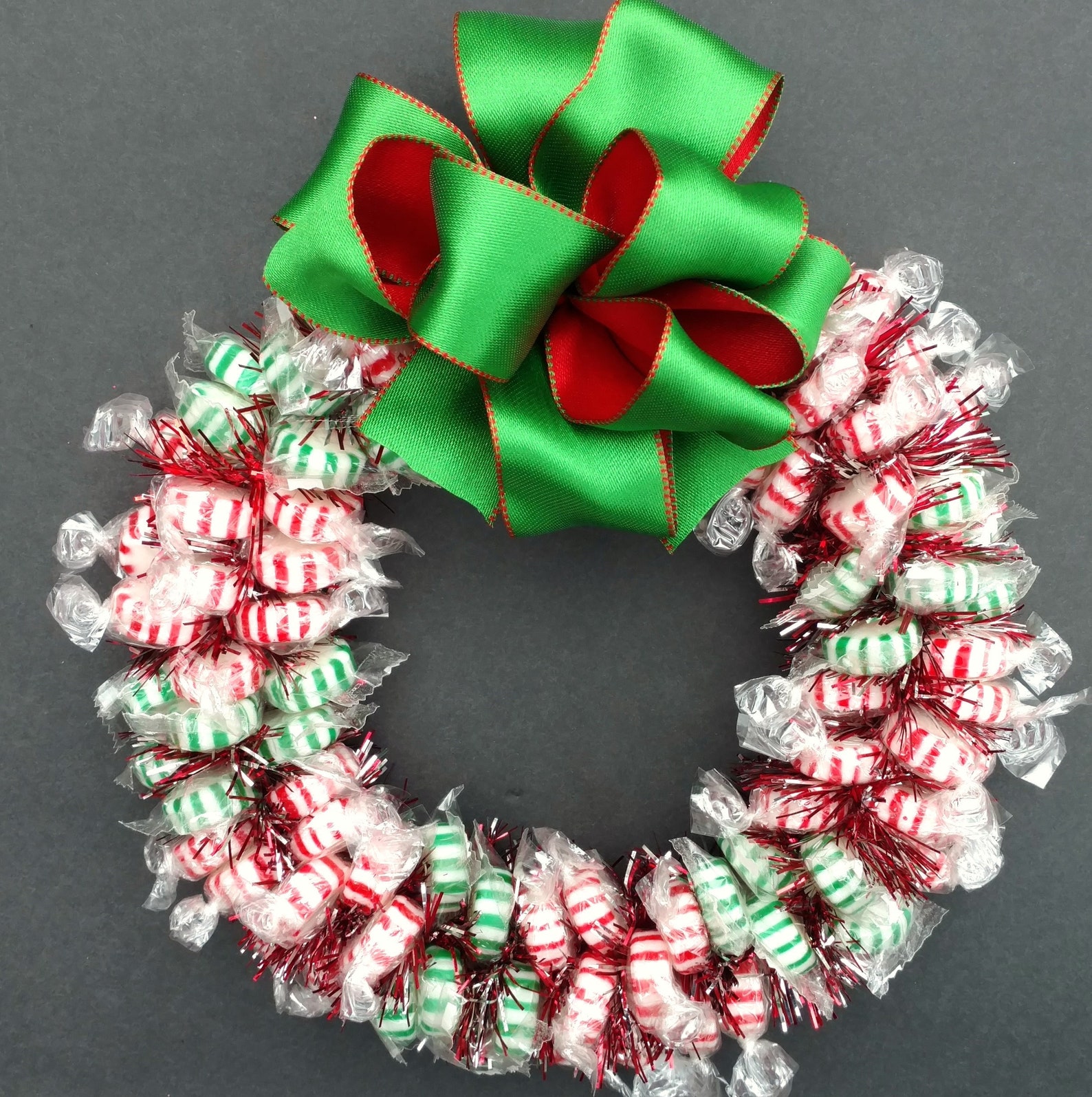 Peppermint Spearmint Candy Wreath Edible Gift Etsy