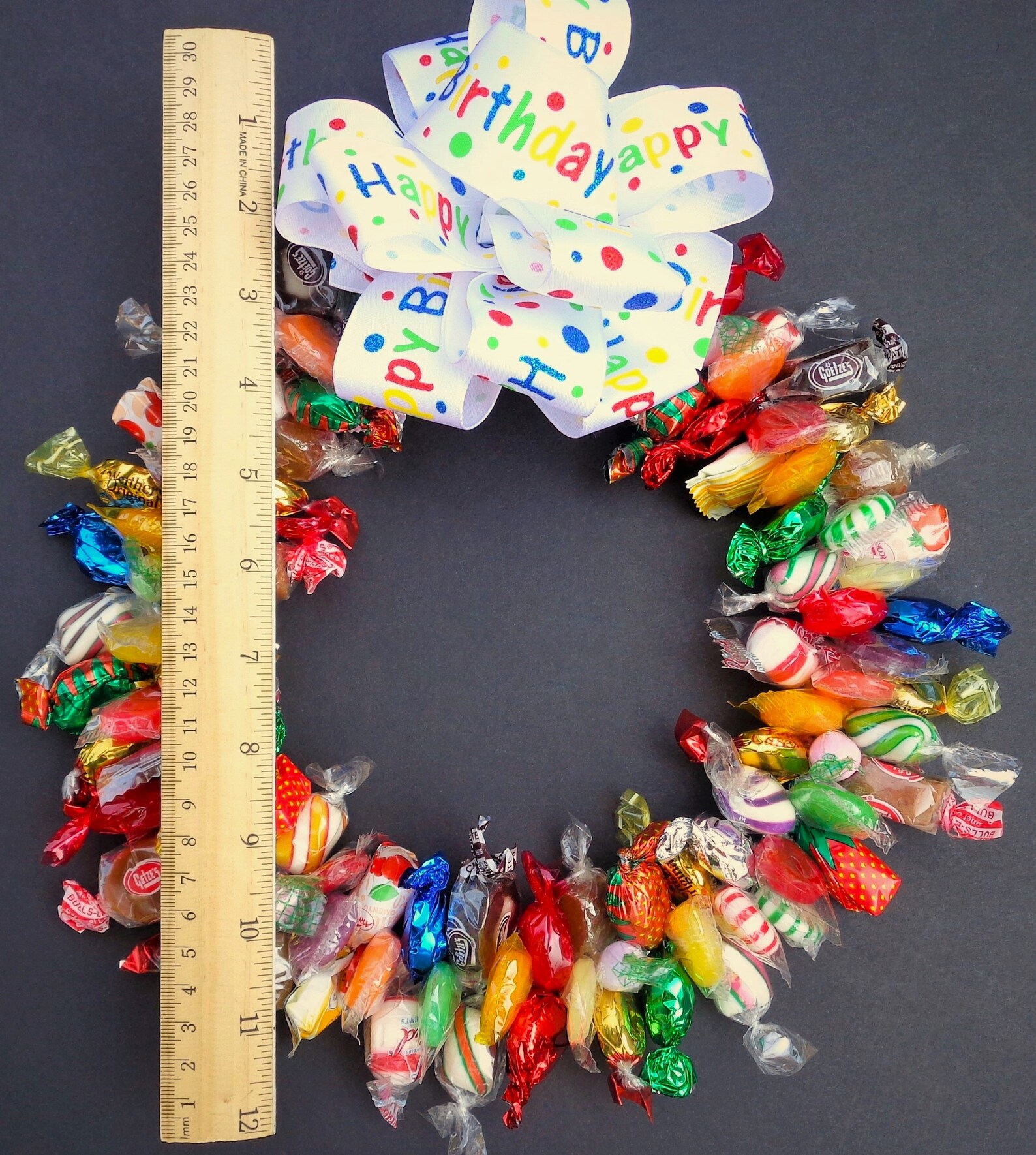 Mixed Hard Candy Wreath Gift Etsy