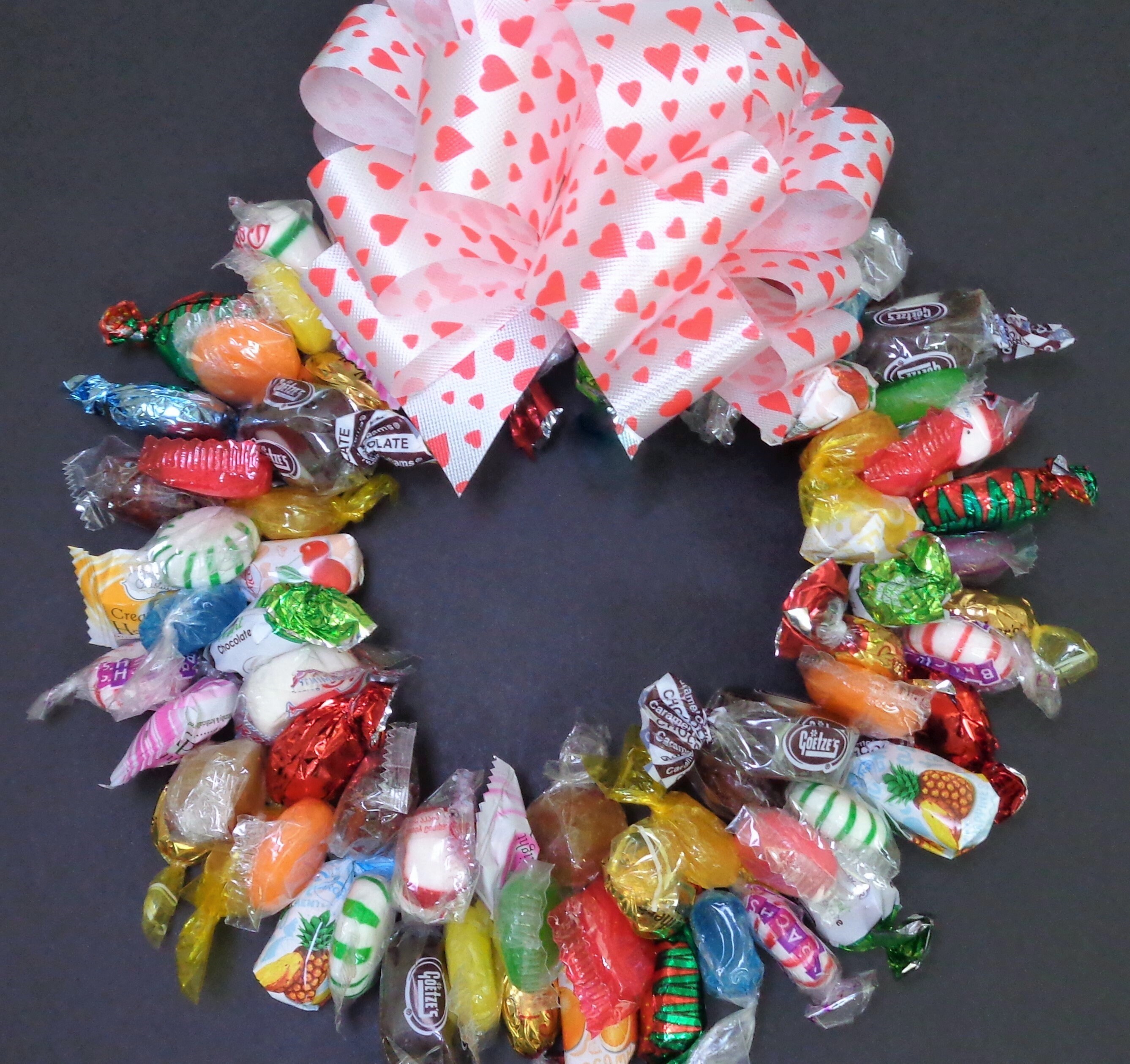 Mixed Hard Candy Wreath Food Gifts Client Etsy