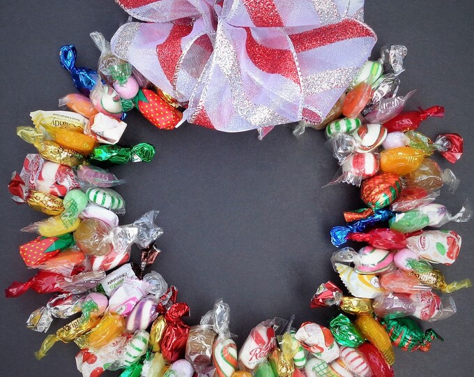 Mixed Hard Candy Wreath Etsy