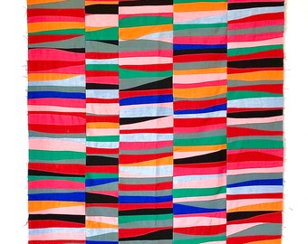 Happy Stripes, wallhanging, handquilted