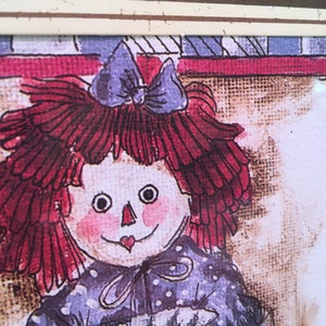 Vtg Framed Raggedy Ann And Andy Water Color prints