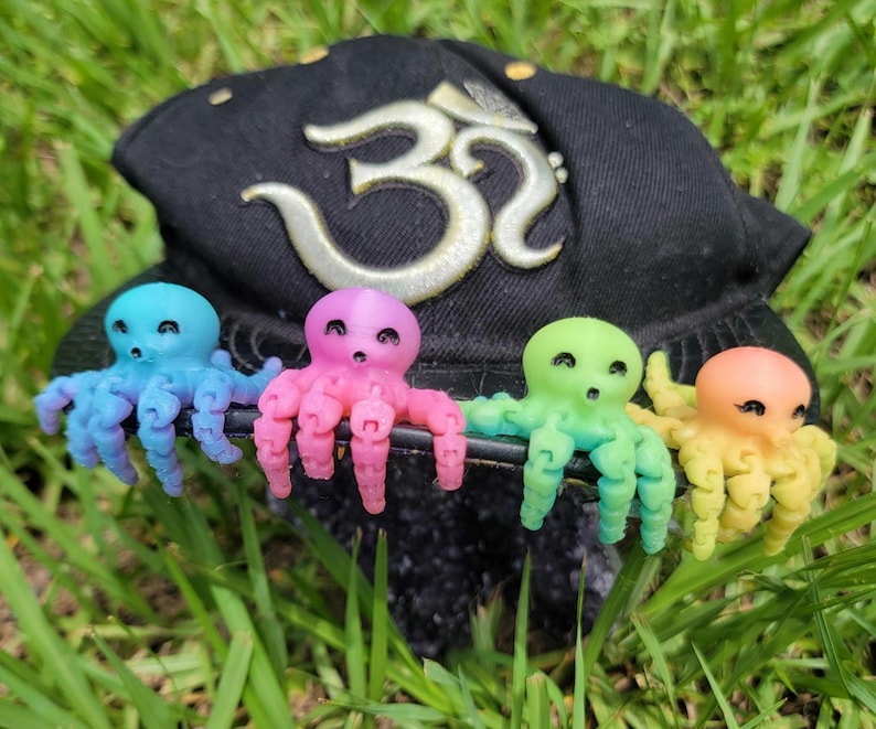 Mini Glow in the Dark Octopus Hat Pins image 3