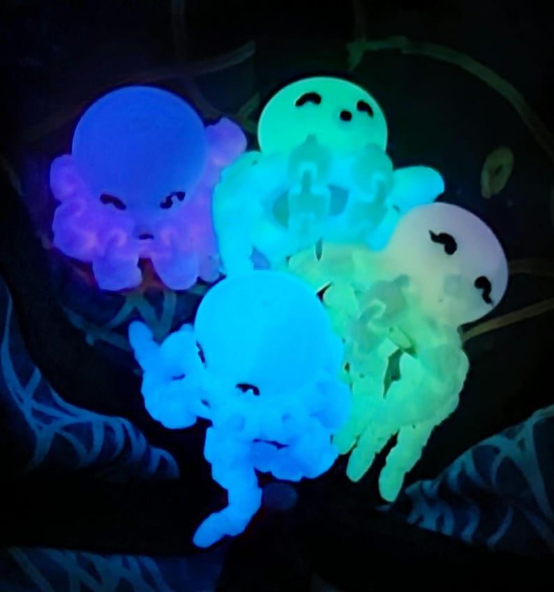Mini Glow in the Dark Octopus Hat Pins image 4