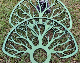Forest Tree Day Flow Fans - Practice Fire Fans for Dance & Movement Arts