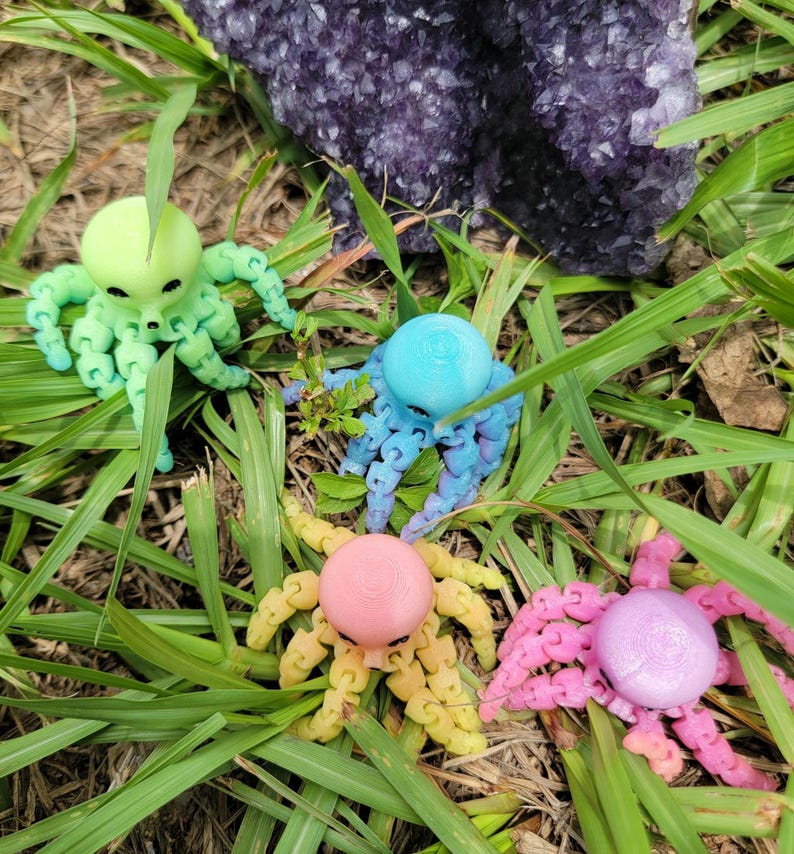 Mini Glow in the Dark Octopus Hat Pins image 2