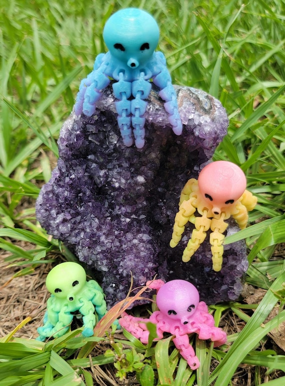Mini Glow in the Dark Octopus Hat Pins