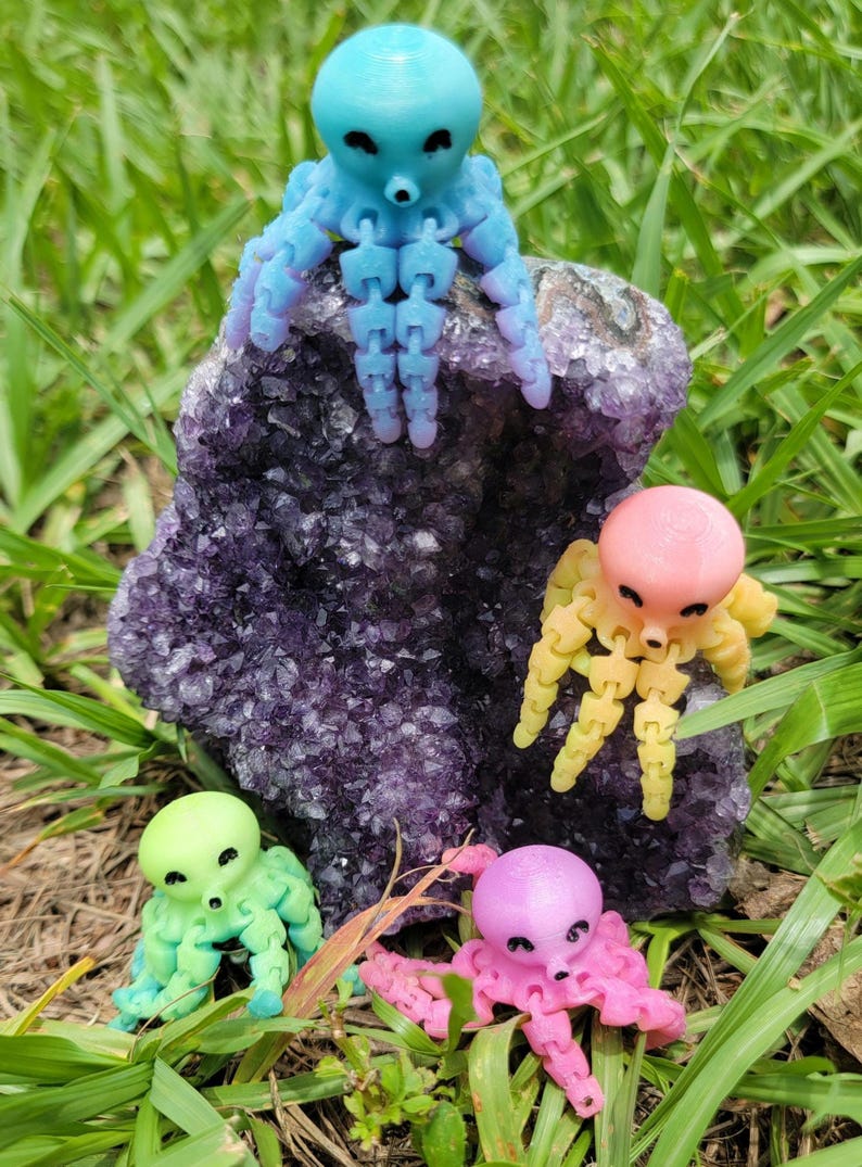 Mini Glow in the Dark Octopus Hat Pins image 1