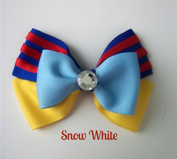Snow White Hair Bow Disney Princess Bow Princess Hair Bow Etsy