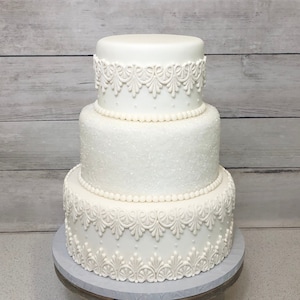 Three Tier Fondant Wedding Cake, Fake Wedding Cake, Faux Wedding Cake, Faux Cake &quot;The Cassiopeia&quot;