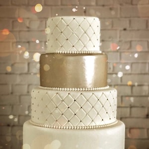 Fake Wedding Cake, Four Tier Fondant Wedding Cake, Fake Wedding Cake, Faux Wedding Cake &quot;The Luna&quot;