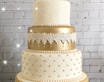 Fake Wedding Cake, Fake Cake, Display Cake, Faux Cake &quot;The Cassiopeia&quot;