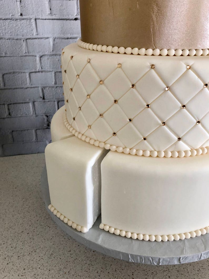 Fake Wedding Cake Four Tier Fondant Wedding Cake Fake Etsy