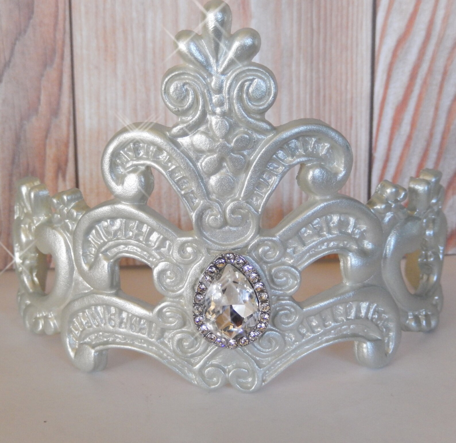 Silver Pearl Edible Sugar Tiara Cake Topper Etsy