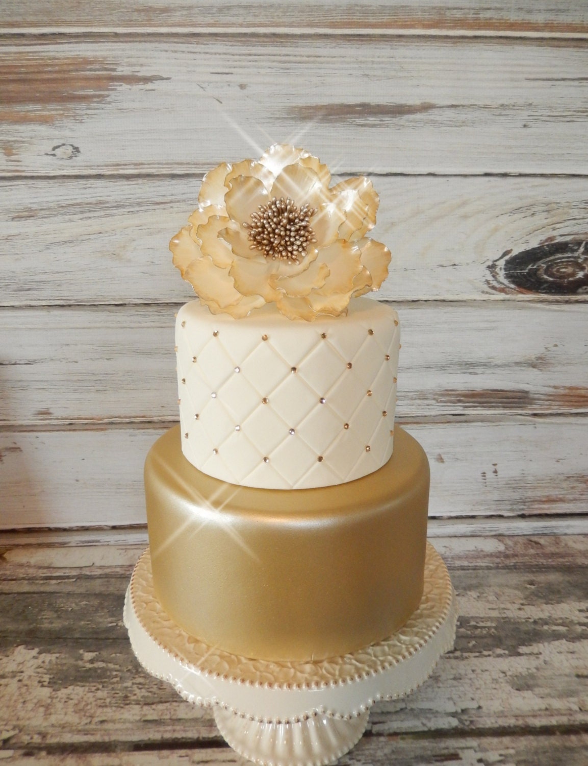 Fake Wedding Cake, Fondant Wedding Cake, Fake  Cake, Faux Cake "The Luna"