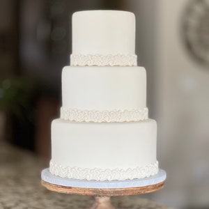 Three Tier Fondant Wedding Cake, Fake Wedding Cake, Faux Wedding Cake, Faux Cake