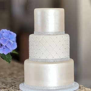 Three Tier Fondant Wedding Cake, Fake Wedding Cake, Faux Wedding Cake, Faux Cake
