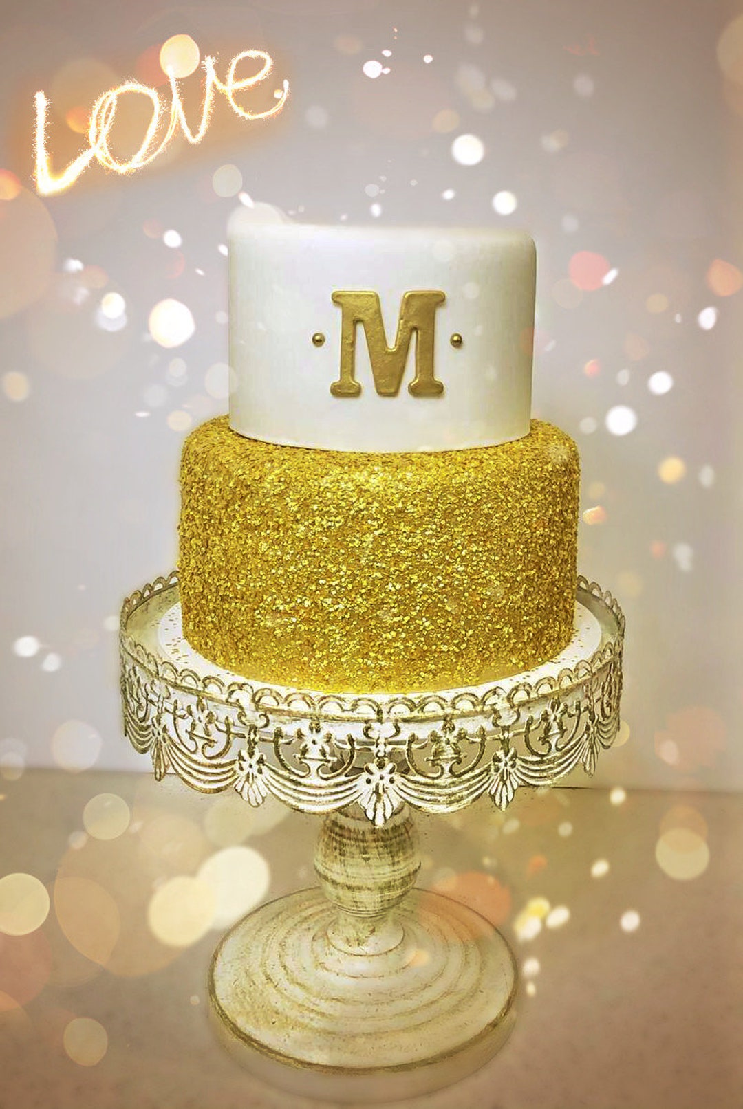 Fake Wedding Cake, Fondant Wedding Cake, Fake Cake, Faux Cake the Luna