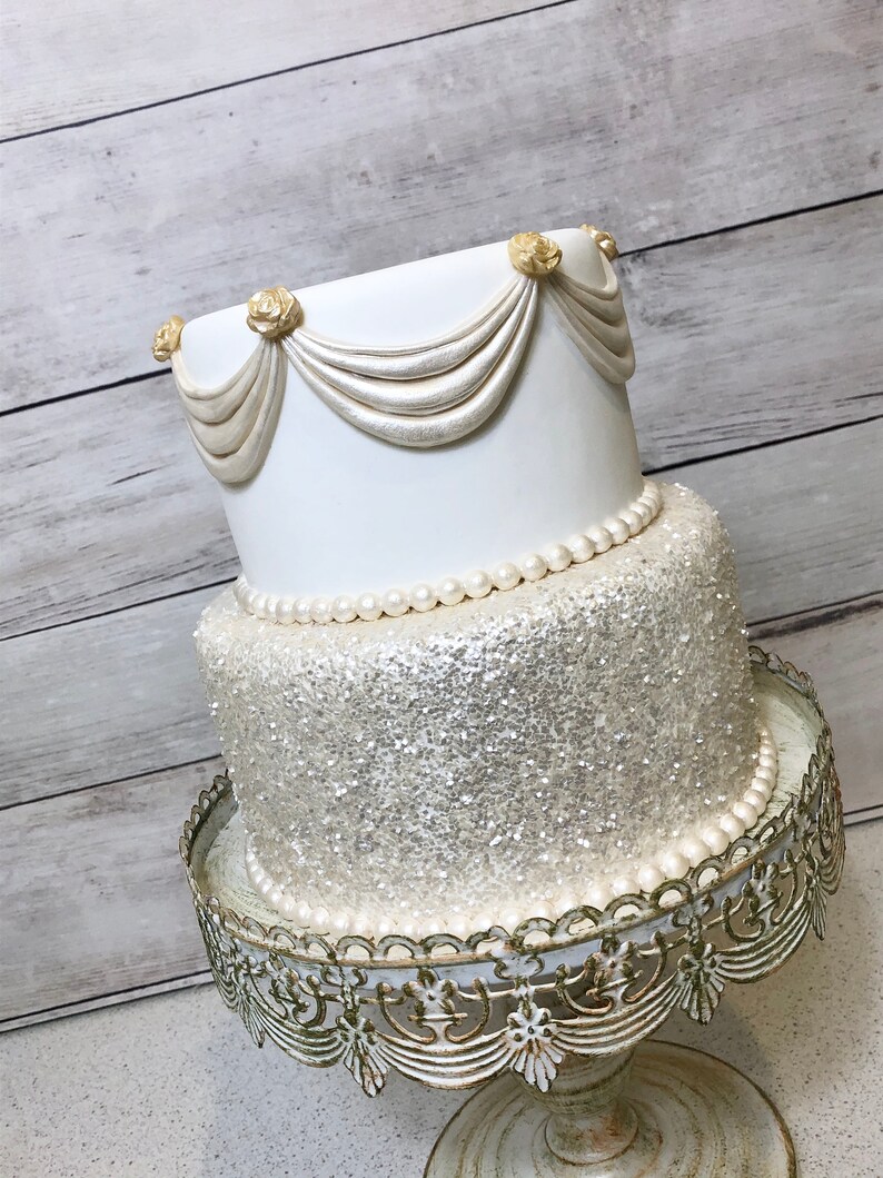 Fake Wedding Cake Fondant Wedding Cake Fake Cake Faux Cake Etsy