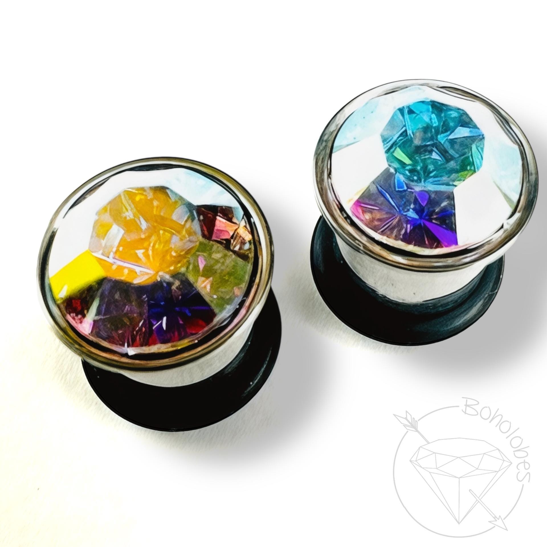 Plug Métal Diamant Taille S Couleur Blanc