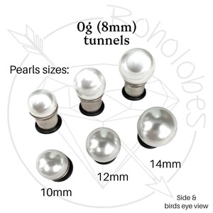 Pearl ball plugs 14g 12g 10g 8g 6g 4g 2g 1g 0g 11/32” 00g 7/16” 1/2” 9/16” 5/8” 11/13” 3/4” 13/16” 7/8” 1” image 4