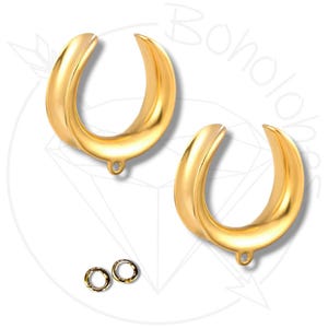DIY Saddle Tunnel Blanks for Jewelry Making | Craft Supply for Dangle Plugs | 316L Stainless Steel 2G 0G 00G 1/2" 9/16" 5/8" 3/4" 7/8" 1"