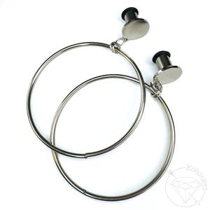 Steel wire Hoop single flare plugs gauges tunnels 6g 4g 2g 1g 0g 11/32&quot; 00g 7/16&quot; 1/2&quot; 9/16&quot; 5/8&quot; 3/4&quot; 7/8&quot; 1&quot;