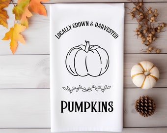 Farmhouse Pumpkin Tea Towel, fall and autumn decor