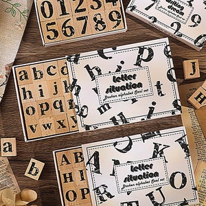 3 Styles Alphabet Stempel Set, Buchstabenstempel, Zahlenstempel, Journal Stempel, Tagebuch Stempel, Planer Stempel, Deko Stempel