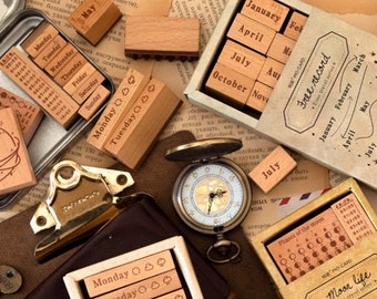 Holz Stempel Journal: Tagebuch Stempel