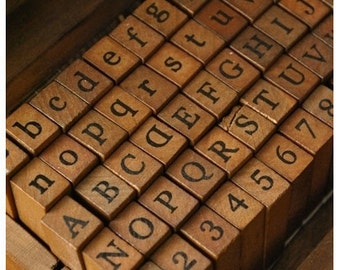 alphabet stamps etsy