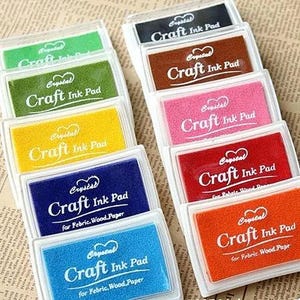 Craft Ink Pad Set for Fabric, Wood, Paper -- Ink Pad -- Stamp Ink Pad -- 15 Pcs