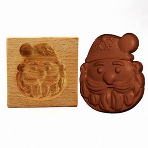 Wooden Cookie Stamps, Springeler Cookie Mold, Christmas Cookie Cutter, Christmas Santa Claus Cookie Mold