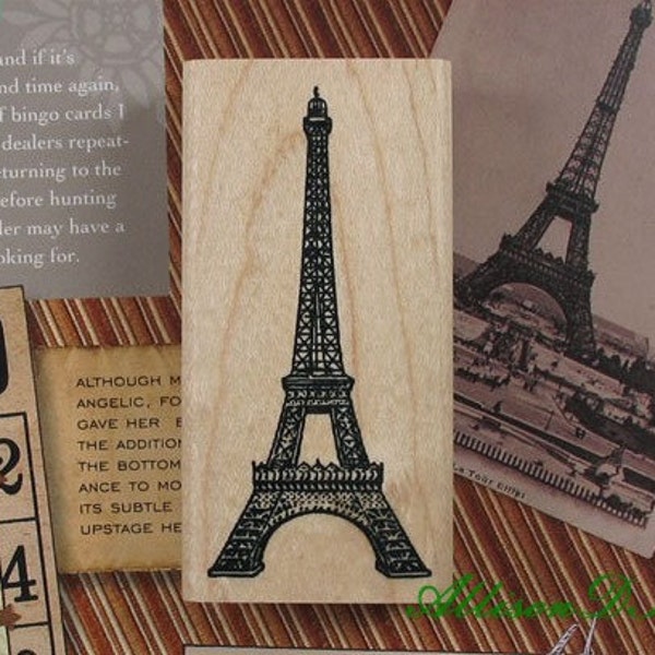 1 pièce Retro Euro Style Rubber Stamp -- Timbre déco -- Timbre coréen -- Tour Eiffel - AH201890