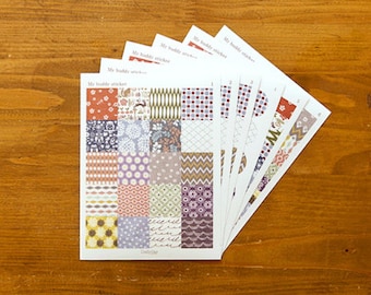 Paper Sticker - My Buddy Sticker Set - Korean Diary Sticker - Deco Sticker - Filofax - 6 Sheets in - AH204161