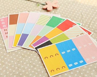 Masking Sticker - Picnic Flag Sticker Set - Diary Sticker - Deco Sticker - Paper Sticker - 10 sheets - AH204201