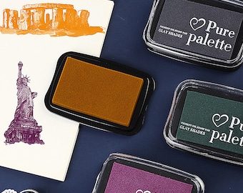 12 Colors Pigment Ink Pad Set: Craft Stamp Ink Pads