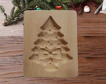Tree Wooden Cookie Mold, Cookie Embosser