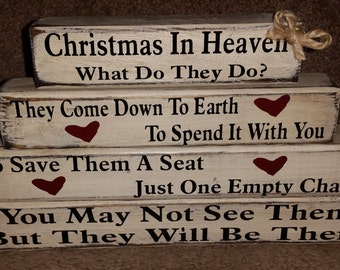 Christmas In Heaven -  Primitive Block Set