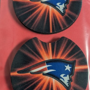 Patriots Car Coasters- Set of 2