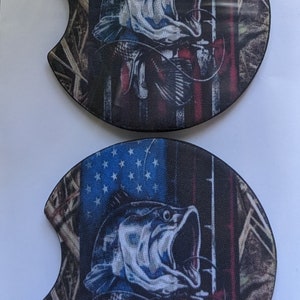 Fishing Car Coasters- Set of 2