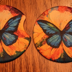 Butterfly Car Coasters- Set of 2