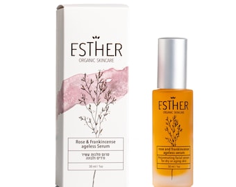 Rose Frankincense Face Serum, Anti-Aging, Nourishing Oil, 30ml