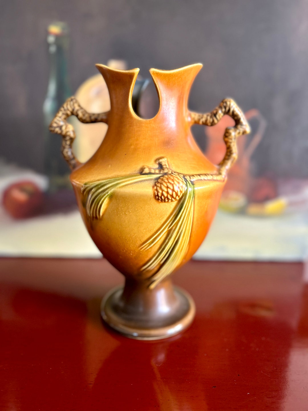 Roseville Pinecone Vase Vintage Vase Etsy