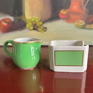 Vintage Sugar Teabag Holder and Creamer Syracuse China Sugar and Creamer Set